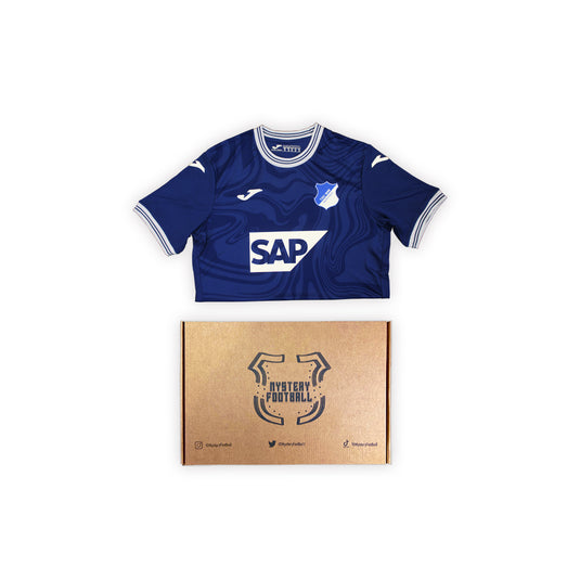 blue hoffen football shirt with box